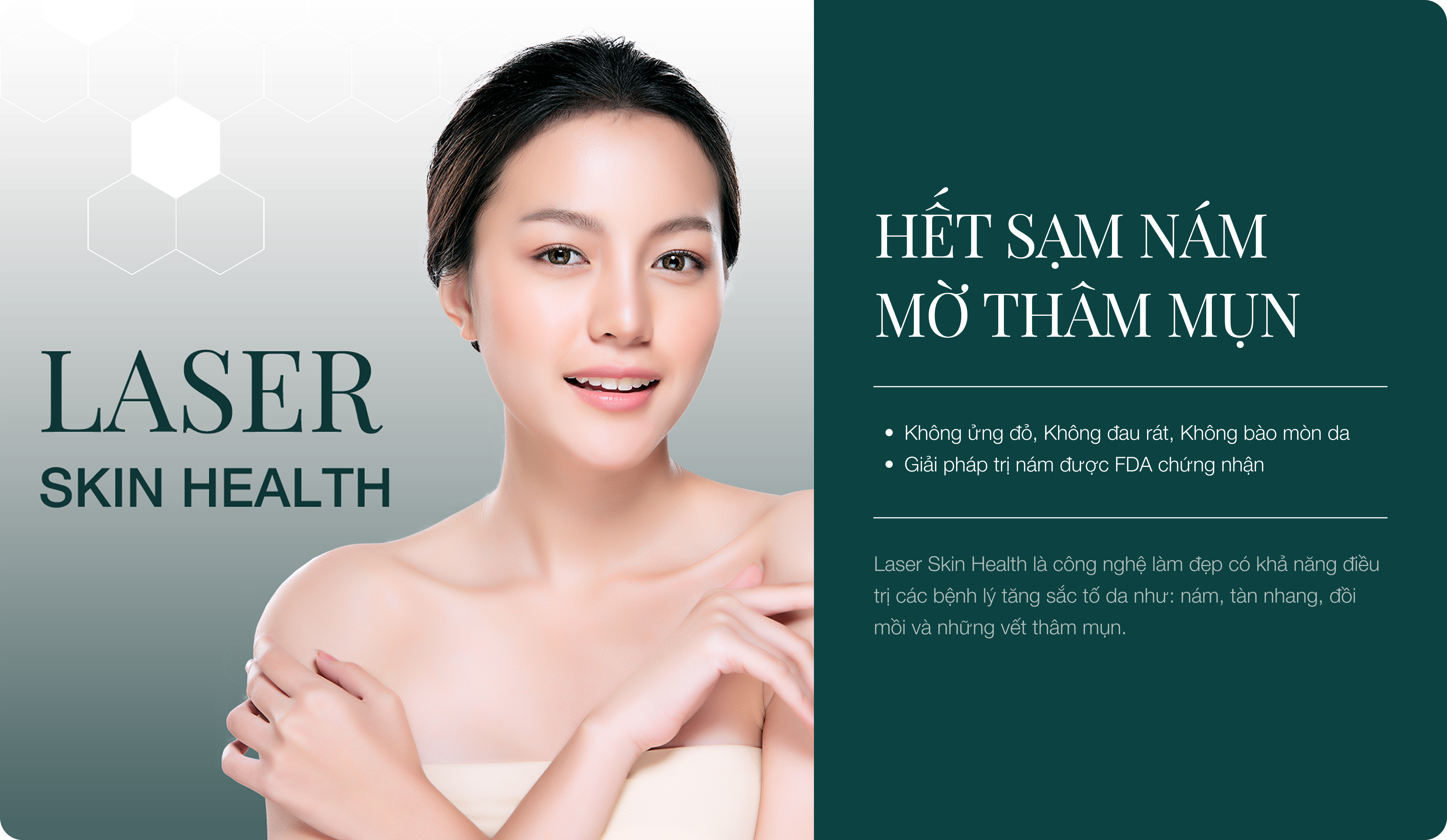 Hết sạm nám, mờ vết thâm, giảm mụn bọc không đầu